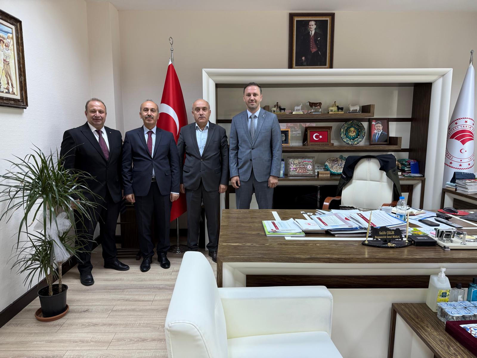 TARIM VE ORMAN BAKANLIĞI HAYVANCILIK GENEL MÜDÜRÜ SN. SALİH ÇELİK’E ZİYARET
